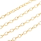 Brass Cable Chain, Soldered, with Spool, Flat Oval, for Jewelry Making, Real 18K Gold Plated, Link: 7x5x1.5mm, about 16.4 Feet(5m)/roll