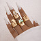 Alloy Finger Rings Sets, with Rhinestone & Resin, Golden, Inner Diameter: 17mm