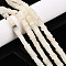 Natural White African Opal Beads Strands, Square, 2~2.5x4~4.5x4~4.5mm, Hole: 0.8mm, about 146~150pcs/strand, 14.76~15.16''(37.5~38.5cm)