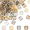 240Pcs 4 Colors Alloy Slider Buckles, Adjustable Buckle Fasteners, for Doll Clothing Making, Square, Mixed Color, 7x7x1mm, 60pcs/color