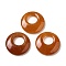 Natural Red Aventurine Pendants, Donut/Pi Disc Charms, 27.5~28x4.5~5.5mm