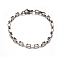 Tarnish Resistant 304 Stainless Steel Box Chain Bracelets, with Lobster Claw Clasps, Stainless Steel Color, 8-1/2 inch(215mm), 6~7x4x2mm