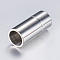 Tarnish Resistant 304 Stainless Steel Magnetic Clasps with Glue-in Ends, Smooth Surface, Column, Stainless Steel Color, 20x9mm, Hole: 7mm