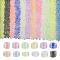 Pandahall 180G 12 Color Luminous Frosted Glass Beads, Glow in the Dark, Rondelle, Mixed Color, 4x3.5mm, Hole: 1.2mm, 15g/color