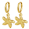 Summer Beach Starfish Stainless Steel Huggie Hoop Dangle Earrings for Women