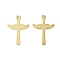 201 Stainless Steel Pendants,  Cross, Golden, 17.5x12.5x0.5mm, Hole: 1.2mm