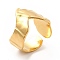 Ion Plating(IP) 304 Stainless Steel Chevron Arrow Open Cuff Ring for Women, Real 18K Gold Plated, US Size 6 1/2(16.9mm)