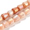 Electroplate Glass Beads Strand, AB Color Plated, Imitation Jade, Faceted, Bell, PeachPuff, 4~4.5mm, Hole: 0.8mm, about 80pcs/strand, 12.83''(32.6cm)