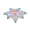 Ion Plating(IP) 304 Stainless Steel Pendants, with Enamel, Real 18K Gold Plated, Leaf Charm, Plum, 40x26x3mm, Hole: 1.2mm