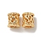 Brass Micro Pave Clear Cubic Zirconia Links Connector Charms, Cadmium Free & Nickel Free & Lead Free, Column, Real 18K Gold Plated, 5x4mm, Hole: 2mm