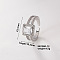 Brass Micro Pave Cubic Zirconia Square Cuff Ring for Women, Minimalist Versatile Luxury Cool Open Ring