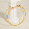 Stylish 304 Stainless Steel Bangles, Torque Bangles for Women, Real 18K Gold Plated, Inner Diameter: 2-1/2 inch(6.5cm)