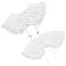 2Pcs 2 Styles Detachable Embroidered False Collars, Neckline Trim, Clothes Sewing Applique Edge, DIY Garment Accessories, White, 320~360x490~525x2~3mm, 1pcs/style