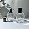 Empty Refillable Glass Spray Bottle, Fine Mist Atomizers, with Plastic Cover, Travel Cosmetic Containers, Oval, Clear, 5.6x9.5cm, Capacity: 30ml(1.01fl. oz)