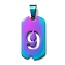 Ion Plating(IP) 304 Stainless Steel Pendants, Manual Polishing, Rectangle with Number, Rainbow Color, Num.9, 27.5x14.5x1.5mm, Hole: 3.5mm