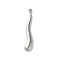 304 Stainless Steel Pendants, Stainless Steel Color, 37.5x7x2.7mm, Hole: 1.4mm