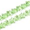 Baking Paint Glass Beads Strands, Star & Bowknot, Pale Green, 13.5~14x14~15x7.5~8.5mm, Hole: 0.8~0.9mm, about 49~50pcs/strand, 23.62~24.02 inch(60~61cm)