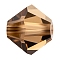 Preciosa® Crystal Beads, Czech Crystal, Bicone(451 69 302 Rondelle), 10220 Smoked Topaz, 5mm, Hole: 1mm
