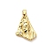 Brass Micro Pave Cubic Zirconia Pendants, Cadmium Free & Nickel Free & Lead Free, Women Charms, Real 18K Gold Plated, 19x14x3.5mm, Hole: 5x2.5mm