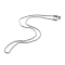 Non-Tarnish 304 Stainless Steel Rope Chain Necklaces, with Lobster Claw Clasps, Stainless Steel Color, 15.55 inch(39.5cm), 2mm
