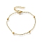 Ion Plating(IP) 304 Stainless Steel Satellite Chains Bracelet for Women, Golden, 6-1/2 inch(16.5cm)