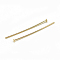 Brass Flat Head Pins, Real 18K Gold Plated, 30x0.8mm, Head: 2mm