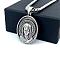 Stainless Steel Virgin Mary Pendant Necklaces for Men, Stainless Steel Color