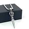 Vintage Style Stainless Steel Dagger Pendant Necklaces for Unisex Gothic Jewelry, Stainless Steel Color