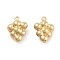 316 Surgical Stainless Steel Pendants, Real 18K Gold Plated, Vegetables and Fruits Series Charm, Grape, 15x11x5mm, Hole: 1mm