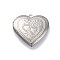 304 Stainless Steel Locket Pendants, Heart, Stainless Steel Color, 29x29x7.5mm, Hole: 2mm
