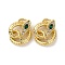 Brass Micro Pave Cubic Zirconia Pendants, Snake Charms, Long-Lasting Plated, Cadmium Free & Lead Free, Rack Plating, with Jump Ring, Real 18K Gold Plated, 16.5x14.5x7mm, Hole: 3.5mm