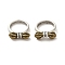 Tibetan Style Brass Pendants, Cadmium Free & Nickel Free & Lead Free, Ring, Antique Silver, 14x12x4mm, Hole: 9mm