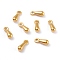 304 Stainless Steel Charms, Chain Extender Drop, Teardrop, Golden, 7.5x2.5mm, Hole: 1mm