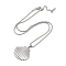 Non-Tarnish 304 Stainless Steel Pendant Necklaces, Shell Shape, Stainless Steel Color, 17.91 inch(45.5cm)