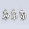 Tibetan Style Alloy Pendants, Cadmium Free & Lead Free, Dog, Antique Silver, 17x11.5x3mm, Hole: 1.6mm