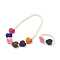 Glass Pearl Beads Jewelry Sets, Necklaces & Bracelets, with Acrylic Beads, 5.3 inch(13.4cm), 2 inch(5.05cm)