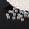 12/0 Grade A Round Glass Seed Beads, Transparent Colours Rainbow, Clear, 2x1mm, Hole: 0.5mm, about 60000pcs/pound