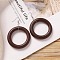 Alloy Wood Dangle Earrings, Platinum, Ring, 54x50mm