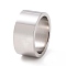Non-Tarnish 201 Stainless Steel Plain Band Ring for Women, Stainless Steel Color, Inner Diameter: 17mm