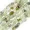 Natural Prehnite Beads Strands, Tumbled Stone, Nuggets, 6~8x4~6mm, Hole: 1mm, 15.3 inch(39cm)