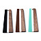 Resin & Walnut Wood Pendants, Trapezoid, Mixed Color, 49x19x3mm, Hole: 2mm