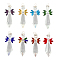 CHGCRAFT 8Colors Rainbow Angel Crystal Suncatcher Angel Glass Pendants with Electroplate Glass Bead and Copper Jewelry Wire Sun Catcher Rainbow Maker for Home Decoration
