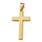 304 Stainless Steel Religion Bible Cross Pendants, PVD Vacuum Plating, Golden, 37x21x2.5mm, 8x5mm