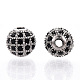 Стойки обшивки латунь кубического циркония бусы X-ZIRC-S001-8mm-B03-3