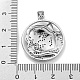 Латунные микро проложить кубического циркония подвески KK-K354-09B-P-3