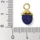 Подвески из нержавеющей стали 304 с натуральным окрашенным лазуритом STAS-L277-07G-06-3