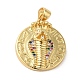 Латунные микро проложить кубического циркония подвески KK-R162-032C-G-1