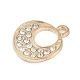 Подвески из сплава со стразами Micro Pave FIND-K020-15G-2