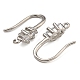 Крючки для серег из латуни с прозрачным фианитом KK-R149-20P-2
