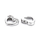 Застежки из латуни с микропейвом и прозрачным фианитом KK-S356-503-NF-5